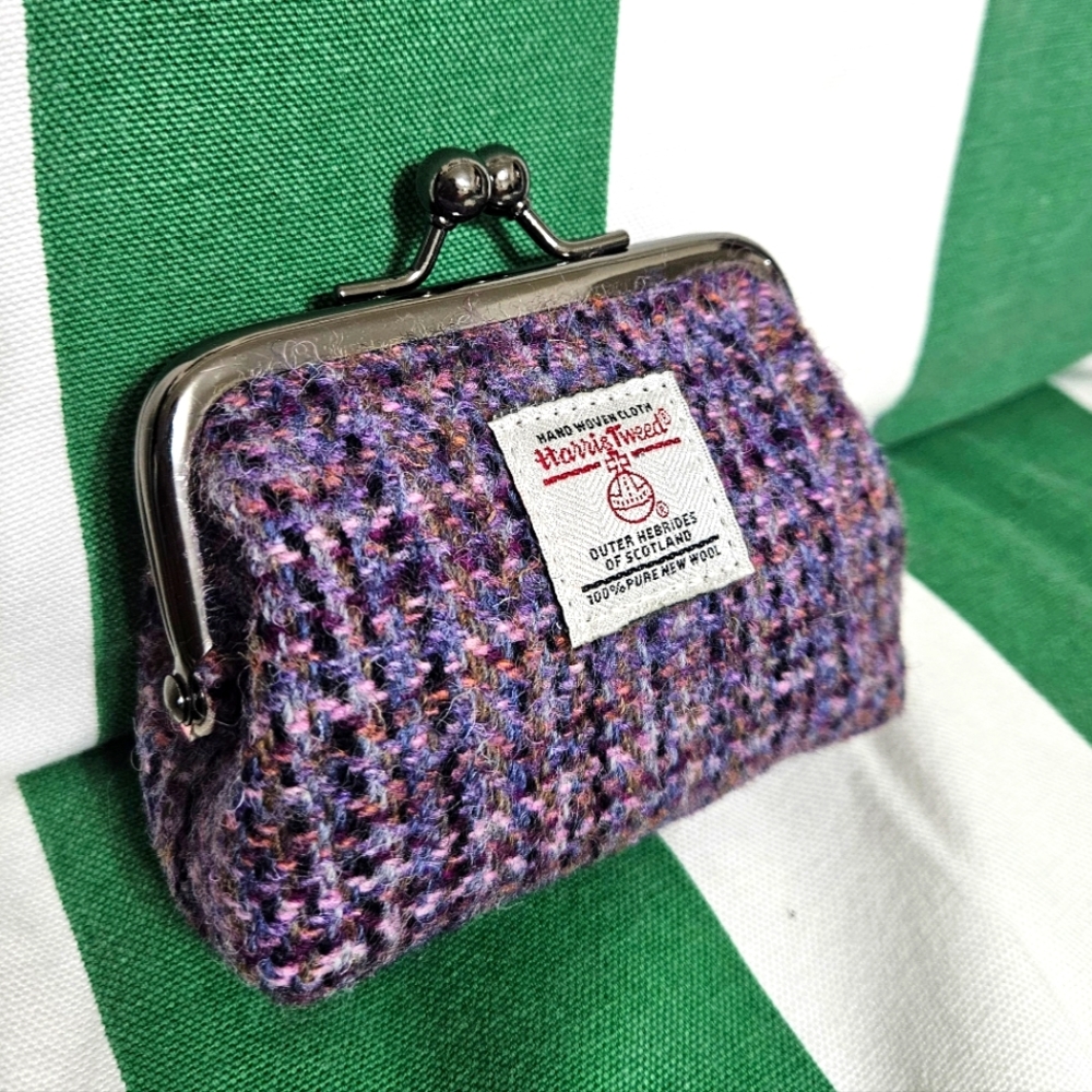 HARRIS TWEED Wool Coin Purse (Used Like New)